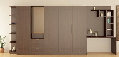 Luxury Wardrobe With Study Table Design Decorating Ideas Images